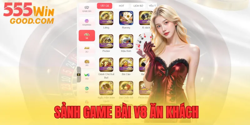 Trải nghiệm sảnh game bài 555WIN V8 đặc sắc